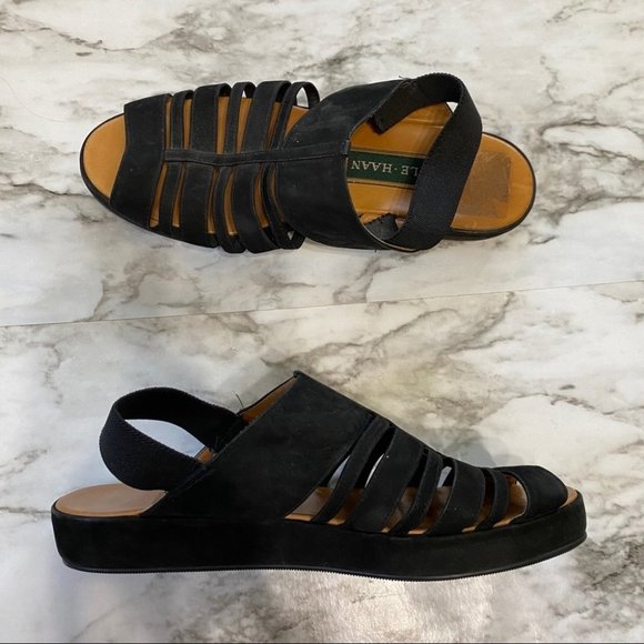 Cole Haan Shoes - Cole Haan Suede Strappy Sandals Black Sz 7.5